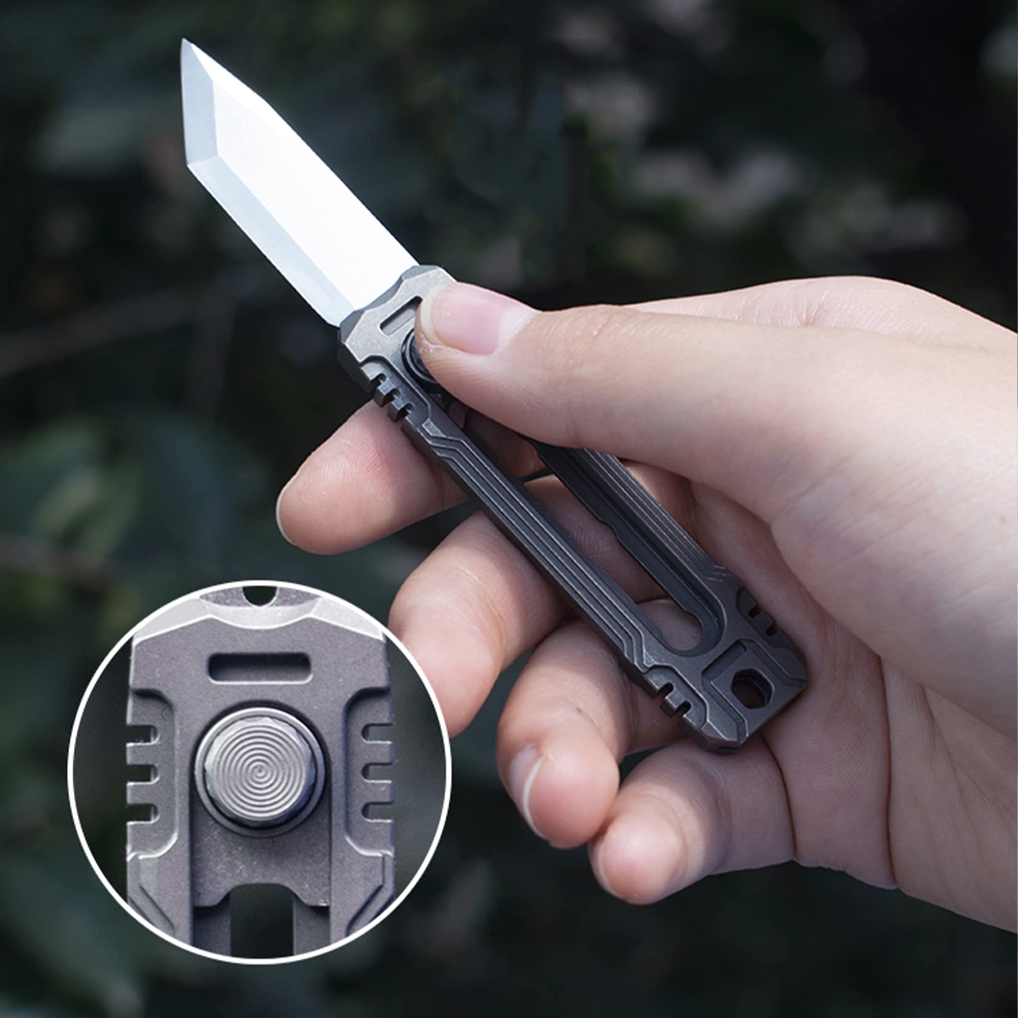 Amazon.co.jp: チタン合金ナイフ カッター 折畳みカッタ EDC